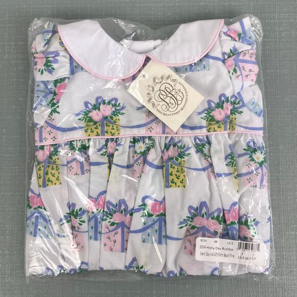 TBBC Holly Day Bubble Every Day is a Gift Palm Beach Pink Worth Ave White 2T NWT - Picture 4 of 5